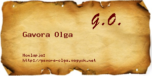 Gavora Olga névjegykártya